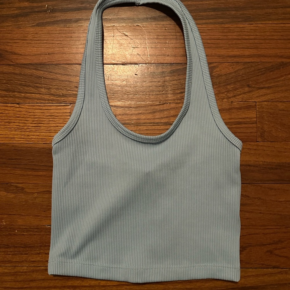 H&M Light Blue Ribbed Tank Top